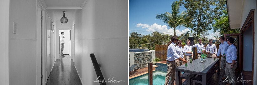 Groom getting ready before Southport Yacht Club Wedding