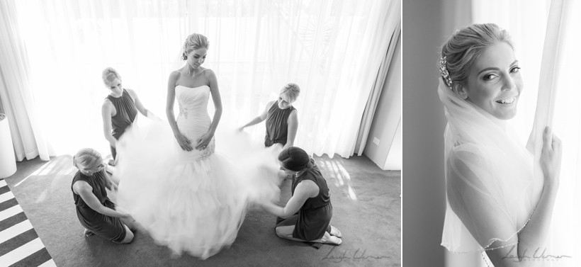 Bride getting ready at Sheraton Mirage