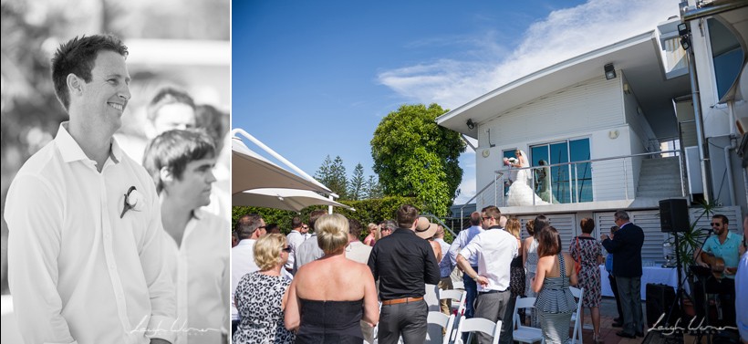 Bride arrives at Southport Yacht Club Wedding