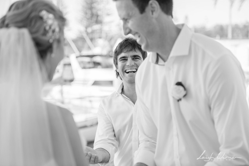 Best Man presents Rings at Southport Yacht Club Wedding