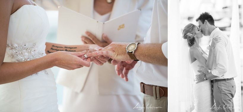 Exchange of Rings at Southport Yacht Club Wedding