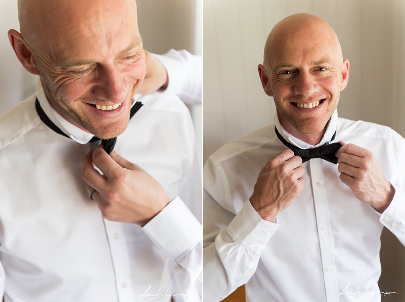 Portrait of groom getting ready for Toowoomba Wedding
