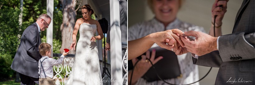 Exchange of Rings at a Toowoomba Spring Wedding