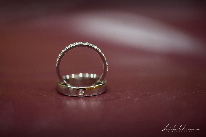 Wedding rings detail shot