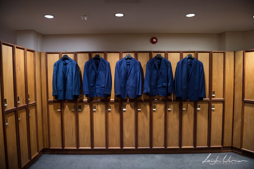 Groomsmens suits in Arundal Hills Golf Club Locker Room