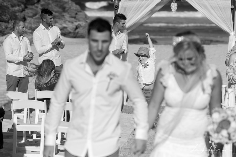 Fist Pumps at North Burleigh Surf Club Wedding