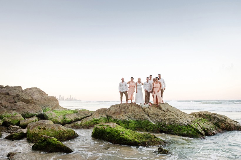 Bridal Party on North Burleigh Rocks